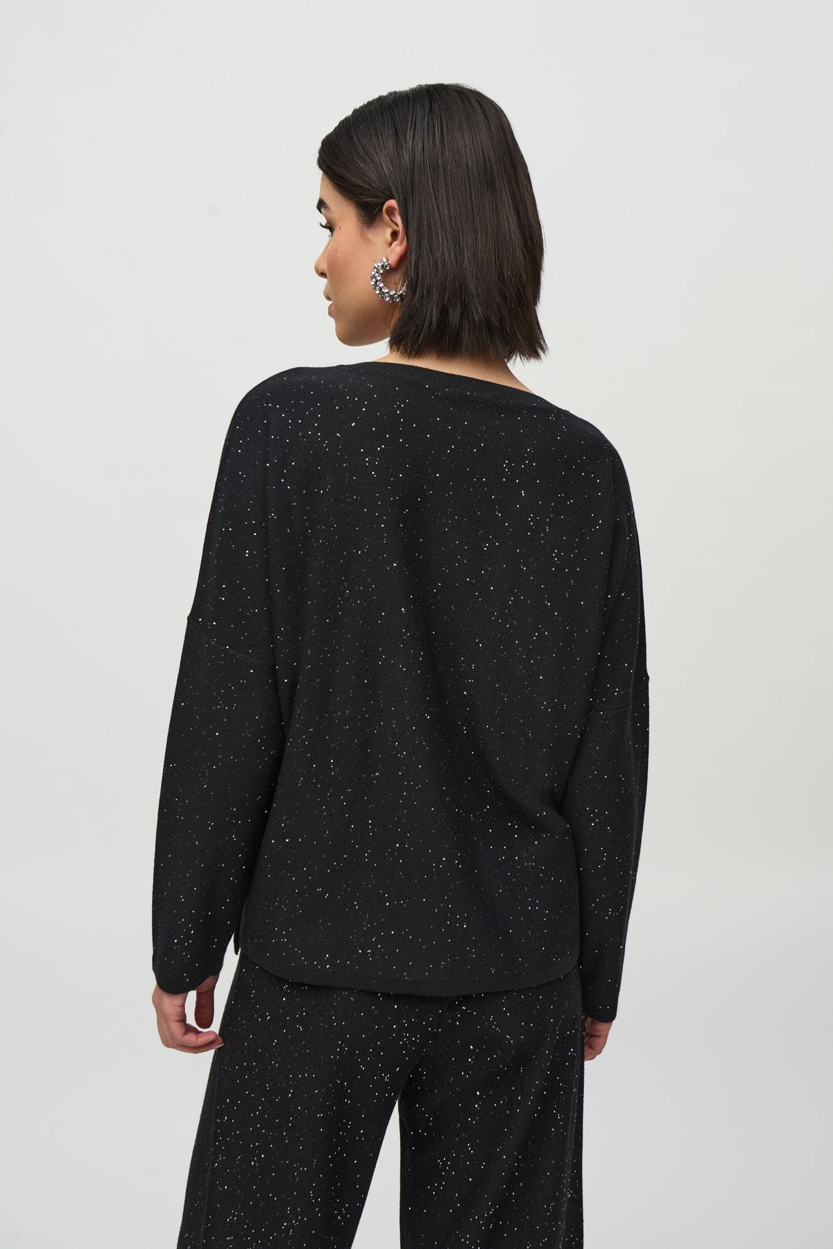 244921 Top squadrato in maglia con paillettes